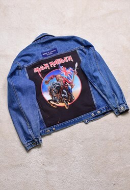 NORTH Reworked Iron Maiden Oversized Denim Jacket