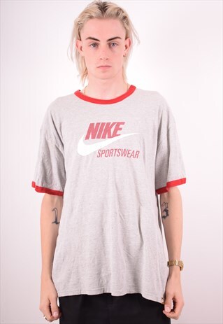 NIKE MENS VINTAGE T-SHIRT TOP XXL GREY 90S