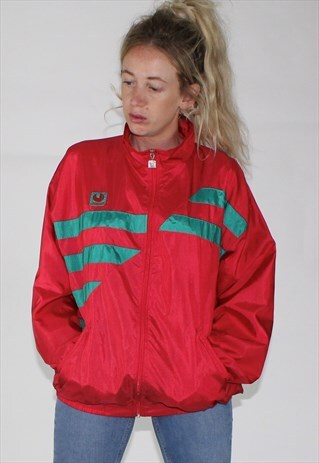 RED AND GREEN SILK BOMBER