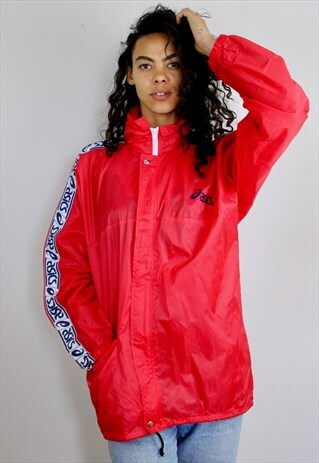 VINTAGE 90S ASICS WINDBREAKER JACKET