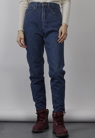 VINTAGE 80'S LEMON DARK-WASH BLUE JEANS