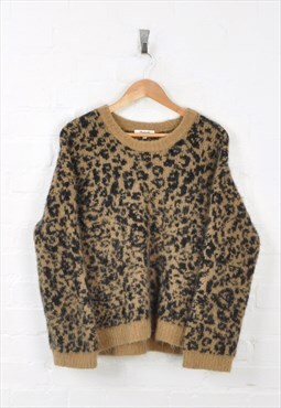 Vintage Leopard Knitwear Ladies Large