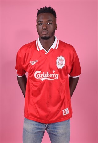 REEBOK RED LIVERPOOL FOOTBALL SHIRT