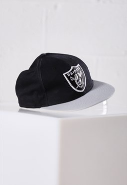 Vintage New Era Raiders Cap in Grey NFL Summer Hat S/M