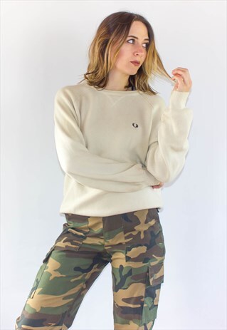 RETRO FRED PERRY COTTON KNIT SWEATSHIRT