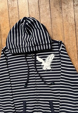 American Eagle Outfitters Striped Zip Up Hoodie 