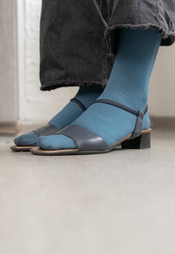 Vintage 90'S Blue Leather Sandals