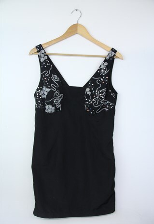 VINTAGE BLACK MINI 90S DRESS