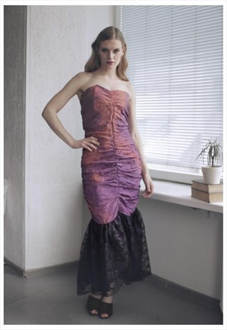 VINTAGE 80'S PURPLE SLEEVELESS DRESS