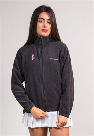 90'S VINTAGE BLACK COLUMBIA FLEECE JACKET
