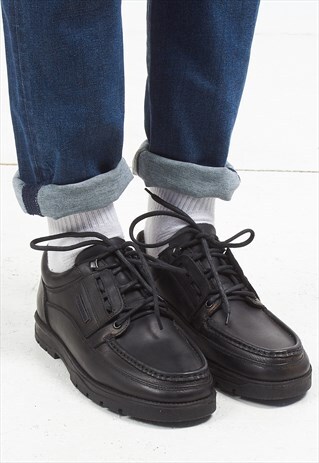 VINTAGE BLACK FORRESTER LEATHER SHOES