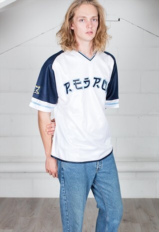 VINTAGE WHITE/BLUE REDRUM UNISEX JERSEY