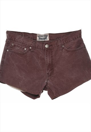 VINTAGE LEVI'S BROWN DENIM SHORTS - W34