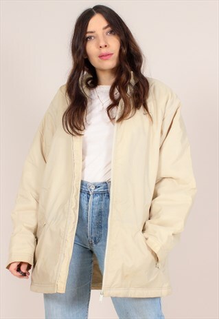 VINTAGE 90S BEIGE OVERSIZED NIKE PADDED JACKET
