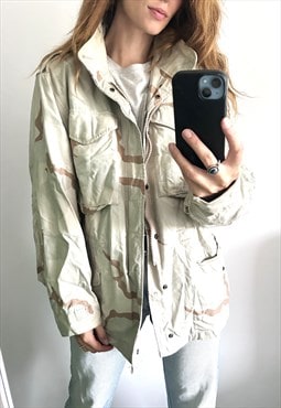 Vintage Pastel Camouflage Jacket / Parka - M