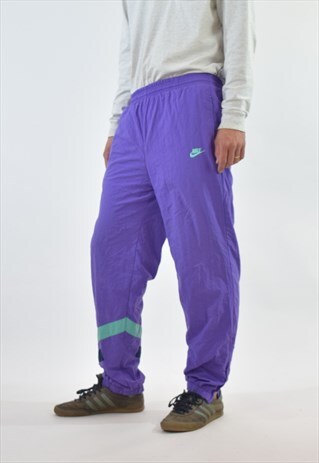 VINTAGE 90S PURPLE NIKE TRACKSUIT BOTTOMS