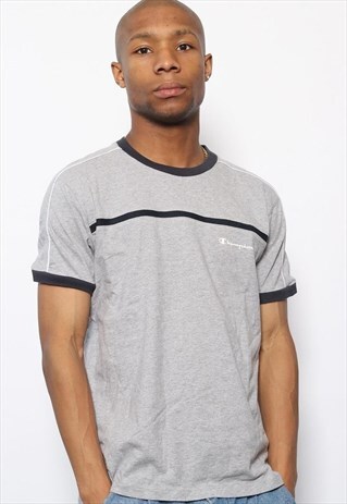 VINTAGE CHAMPION LOGO T-SHIRT GREY