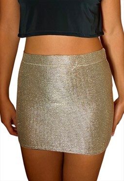 Festive Collection Gold Mini Skirt 