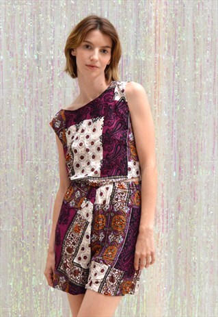 PURPLE DAZE SHORT FESTIVAL CO-ORD