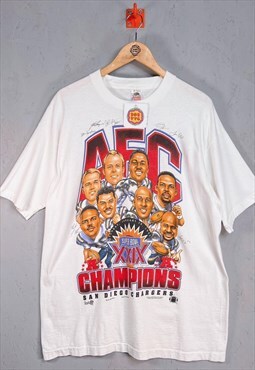 Vintage 1995 Super Bowl San Diego Chargers T-Shirt White XL
