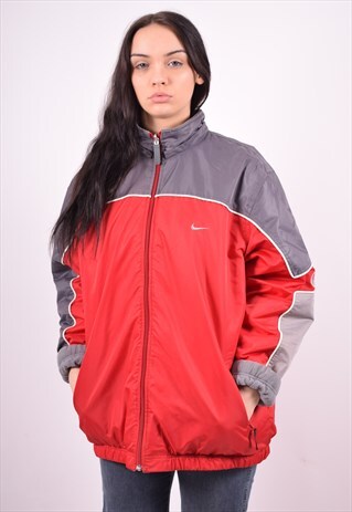 NIKE WOMENS VINTAGE REVERSIBLE JACKET XL RED 90'S