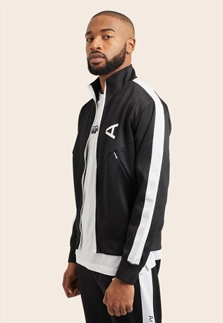 TRACKSUIT TOP WITH ARM STRIPE BLACK