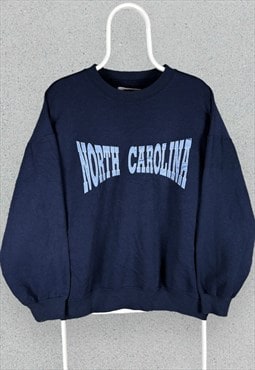 Vintage Dodger North Carolina Blue Sweatshirt Mens Large