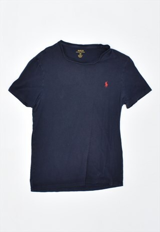 VINTAGE 90'S POLO RALPH LAUREN T-SHIRT TOP LOOSE FIT NAVY BL