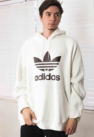 VINTAGE ADIDAS HOODIE SWEATSHIRT LOGO 90S XL 25.3