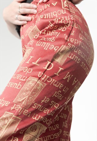 HIGH WAIST TROUSERS IN BURGUNDY