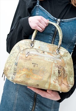 Vintage 90s classic bowling bag in light green