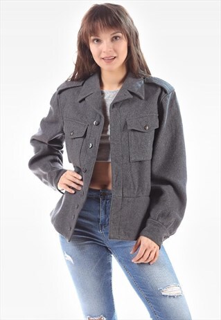 RETRO MILITARY WOOL JACKET