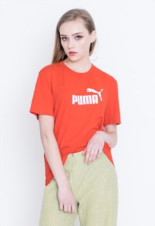 VINTAGE ORANGE PUMA RETRO T-SHIRT