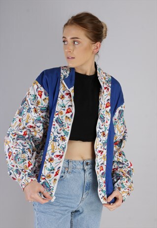 VINTAGE PATTERNED BOMBER JACKET X210