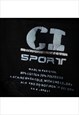 VINTAGE ARC SPELLOUT BLACK HOODIE WOMENS