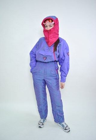 90S SKI SUIT, ONE PIECE SNOWSUIT MEDIUM SIZE VINTAGE