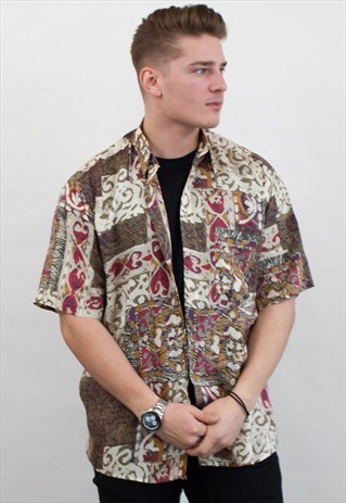 VINTAGE ABSTRACT PATTERN SHIRT