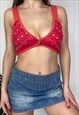 V VINTAGE 90S SAVE THE QUEEN KNIT BRA