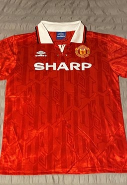 Manchester united 92-94 football shirt necklace umbro sharp