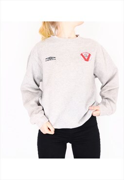 Umbro - Grey Embroidered Crewneck Sweatshirt -Large