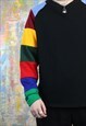 JUMPER WITH PATCHWORK STRIPED SLEEVES AND YAP PATCH