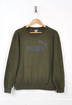 Vintage Puma Sweater Khaki Small CV1392
