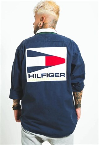 VINTAGE 80S RARE TOMMY HILFIGER CLASSIC SHIRT / S6361