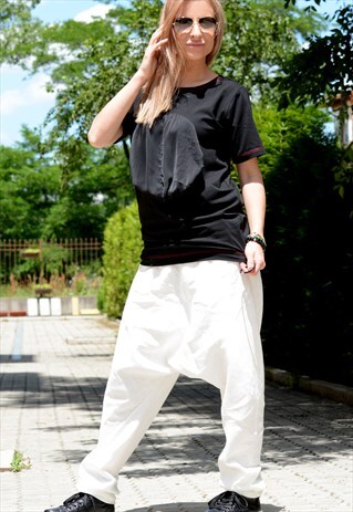 WIDE LEG PANTS/ HAREM PANTS/ LINEN PANTS/ HIGH WAISTED PANTS