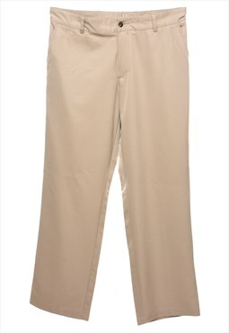 Vintage Adidas Beige Straight-Fit Trousers - W37