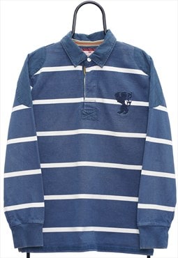 Joules Striped Blue Rugby Polo Jersey Mens