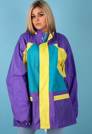 VINTAGE WINDBREAKER JACKET IN MULTI NJ550