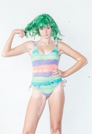 VINTAGE RETRO MULTICOLOR SWIMSUIT