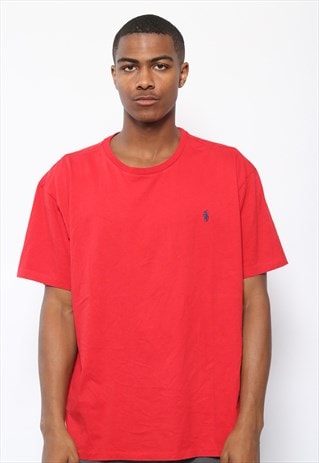 VINTAGE RALPH LAUREN LOGO T-SHIRT RED