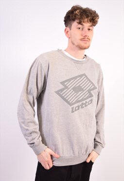 Vintage Lotto Sweatshirt Jumper Grey